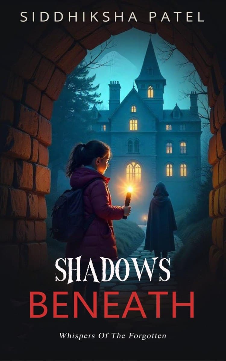 Book cover for Shadows Beneath: Whispers of the Forgotten by Siddhiksha Patel.